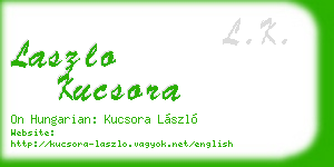 laszlo kucsora business card