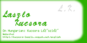 laszlo kucsora business card